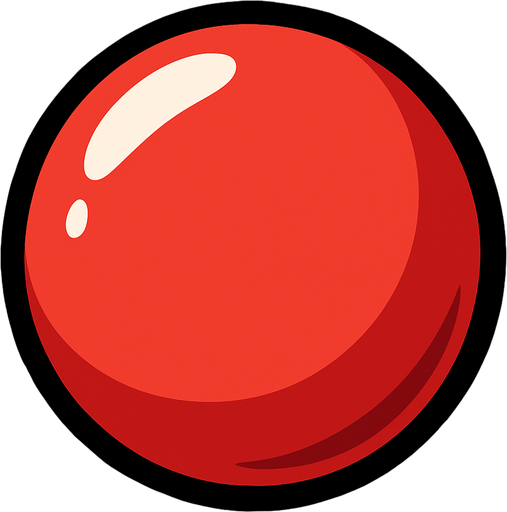 redBall.
In-Game asset.  2d.  High contrast.  No shadows