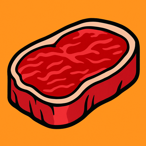 beef.
2d.  High contrast.  No shadows