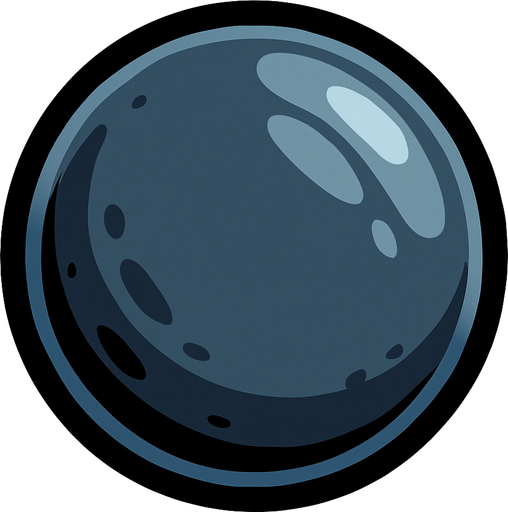 bala de cañon.
In-Game asset.  2d.  High contrast.  No shadows