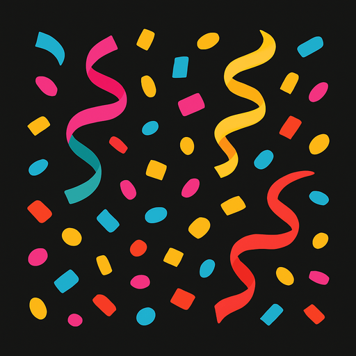confetti.
In-Game asset.  2d.  High contrast.  No shadows