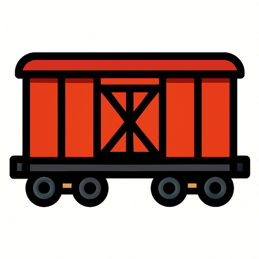 vagon.
In-Game asset.  2d.  High contrast.  No shadows