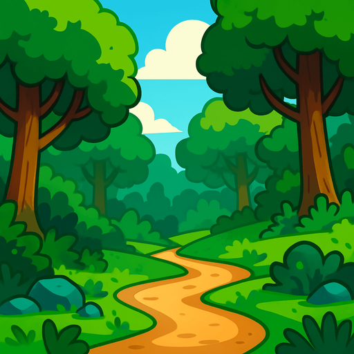 çok güzel ormanlık alan.
In-Game asset.  2d.  High contrast.  No shadows