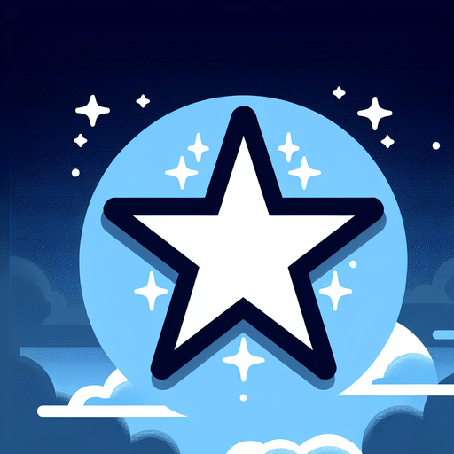 one start shape in the sky.
In-Game asset. 2d. Blank background. High contrast. No shadows.