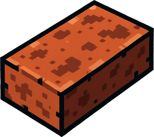 a brick.
In-Game asset.  2d.  High contrast.  No shadows