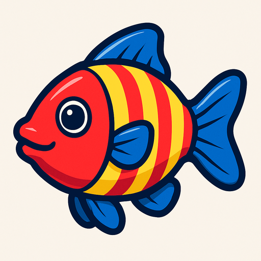 plasticFish.
In-Game asset.  2d.  High contrast.  No shadows