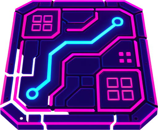 piso tecnologico neon.
In-Game asset.  2d.  High contrast.  No shadows