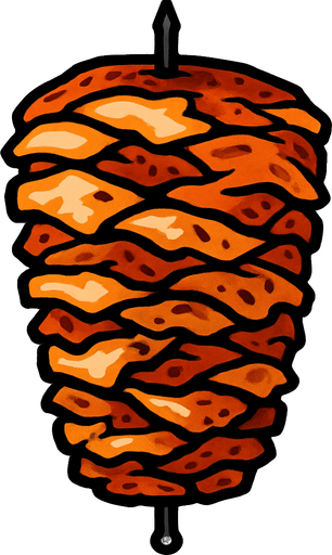 chicken doner.
In-Game asset.  2d.  High contrast.  No shadows