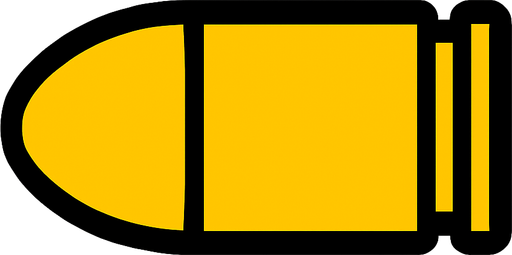 yellow bullet.
In-Game asset.  2d.  High contrast.  No shadows