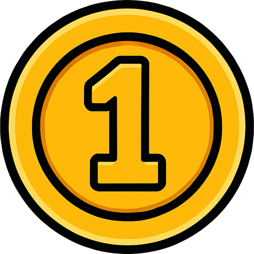 coin.
In-Game asset.  2d.  High contrast.  No shadows