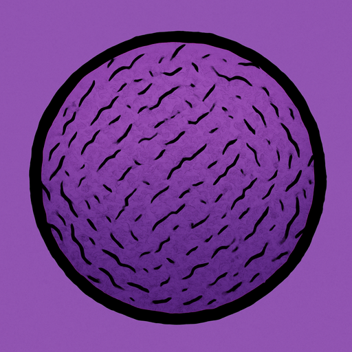 purple circle of rough skin.
In-Game asset.  2d.  High contrast.  No shadows. animated. comic. cartoon