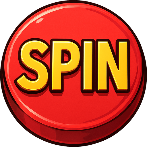 A “Spin” button for an electronic slot machine. Button is red and font is in yellow. Anime style. High definition..
In-Game asset.  2d.  High contrast.  No shadows