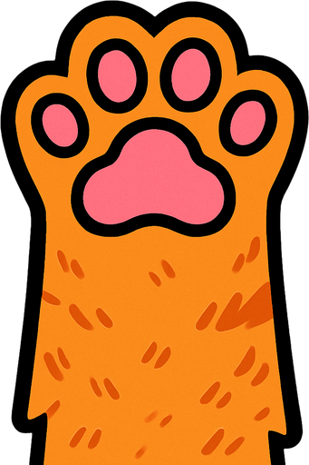 patita de gato.
In-Game asset.  2d.  High contrast.  No shadows