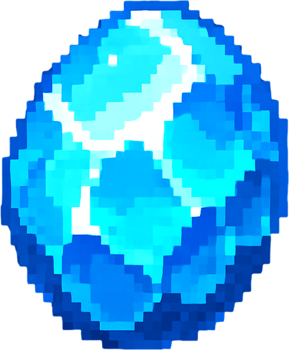 Piedra lunar brillante pixelart.
In-Game asset.  2d.  High contrast.  No shadows