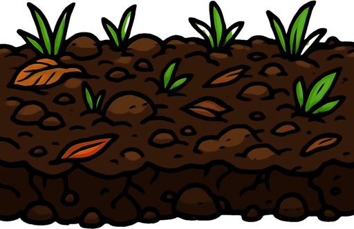 orman toprağı olsun zemin.
In-Game asset.  2d.  High contrast.  No shadows