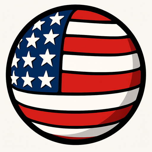 america flag ball head.
In-Game asset.  2d.  High contrast.  No shadows