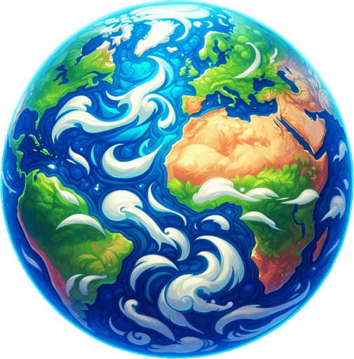 O planeta Terra fundo png.
Single Game Texture. In-Game asset. 2d. Blank background. High contrast. No shadows.