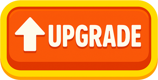 upgrade button.
In-Game asset.  2d.  High contrast.  No shadows