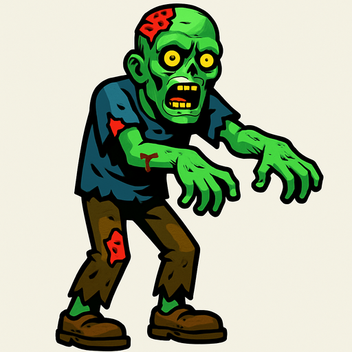 ZOMBİE.
In-Game asset.  High contrast.  No shadows