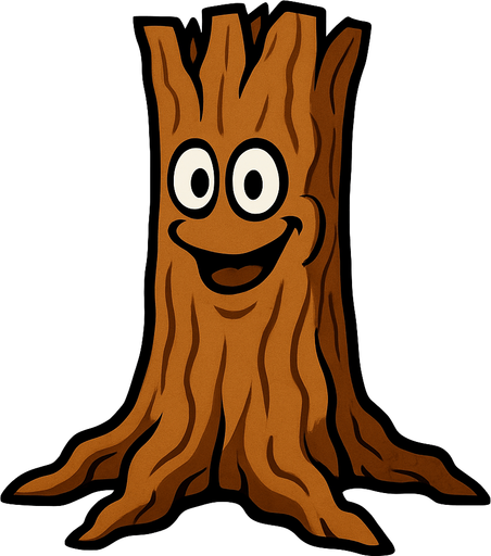 Tronco completo de un arbol animado.
In-Game asset.  2d.  High contrast.  No shadows