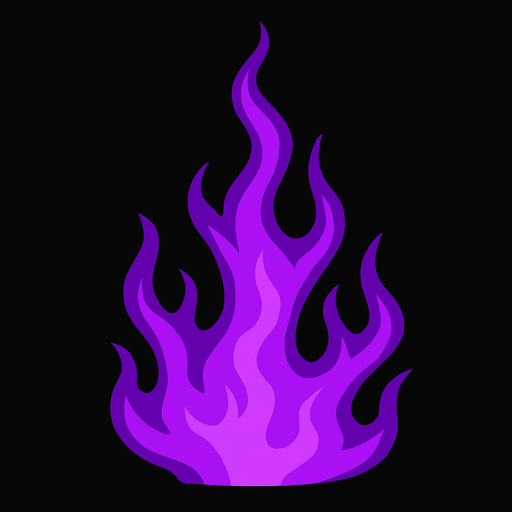 Mor ateş.
In-Game asset.  2d.  High contrast.  No shadows