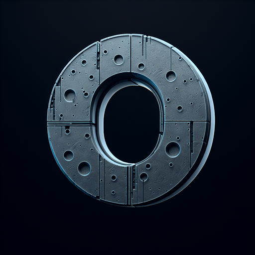 the letter o.
Single Game Texture. In-Game asset. 2d. Blank background. High contrast. No shadows.
