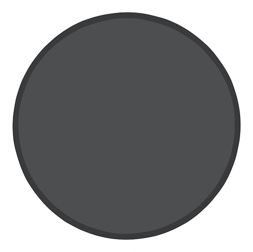 Gray circle with white outline.
In-Game asset.  2d.  High contrast.  No shadows