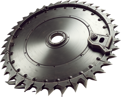 a roundsaw.
In-Game asset. Blank background. High contrast.