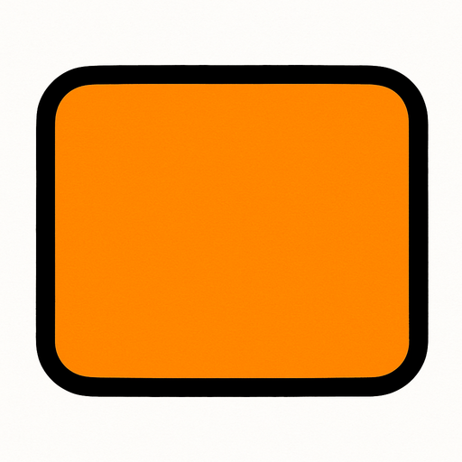 Yuvarlak kenarli dikdortgen.
In-Game asset.  2d.  High contrast.  No shadows