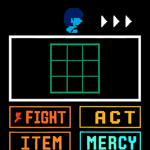 Battle Box for a Deltarune game.
In-Game asset.  2d.  High contrast.  No shadows