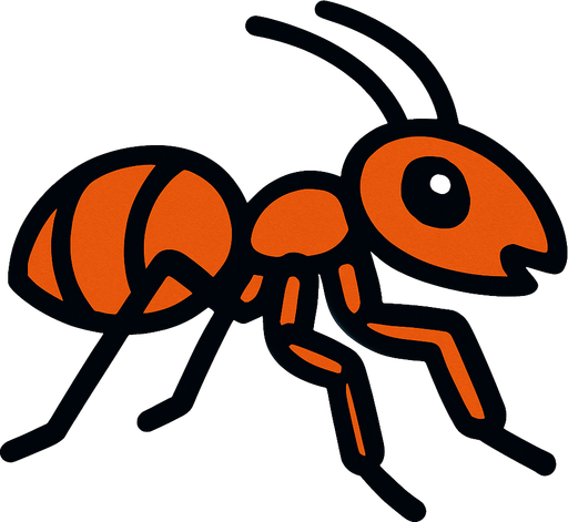 hormiga.
In-Game asset.  2d.  High contrast.  No shadows