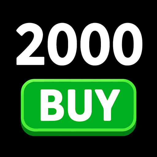 2000 sayısı ve Buy butonu.
In-Game asset.  2d.  High contrast.  No shadows