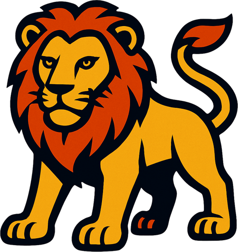 Lion.
In-Game asset.  2d.  High contrast.  No shadows