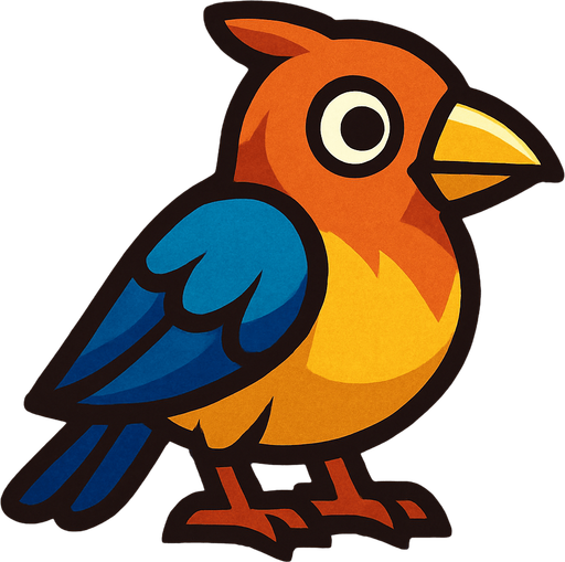 make a bird.
In-Game asset.  High contrast.  No shadows