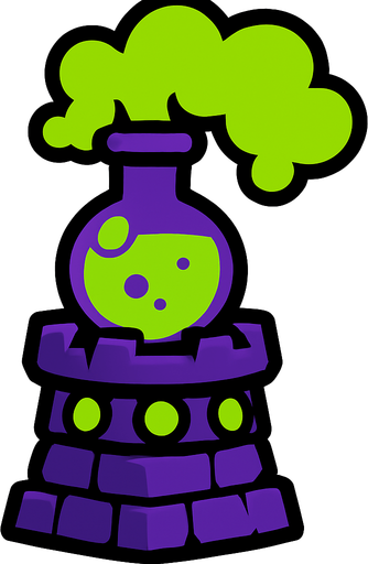 poisonTowerAsset.
In-Game asset.  2d.  High contrast.  No shadows