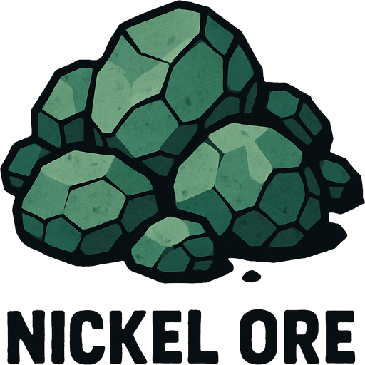 Nikel cevheri.
In-Game asset.  2d.  High contrast.  No shadows