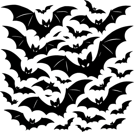 bat swarm.
In-Game asset.  2d.  High contrast.  No shadows