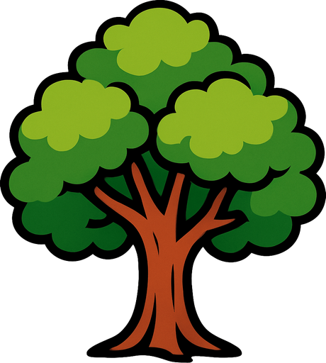 Tree 2d.
In-Game asset.  2d.  High contrast.  No shadows