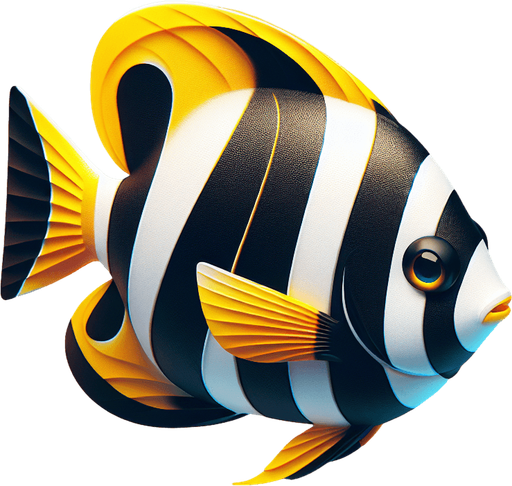 A realistic moorishidol.
Single Game Texture. In-Game asset. 2d. Blank background. High contrast. No shadows.