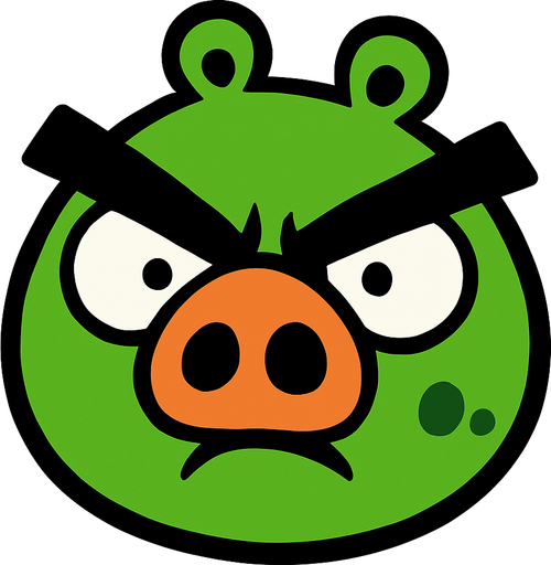 Pig Angry Bids.
In-Game asset.  2d.  High contrast.  No shadows
