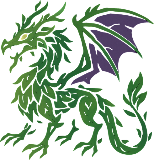 Dragon végétal et du vide.
In-Game asset.  2d.  High contrast.  No shadows