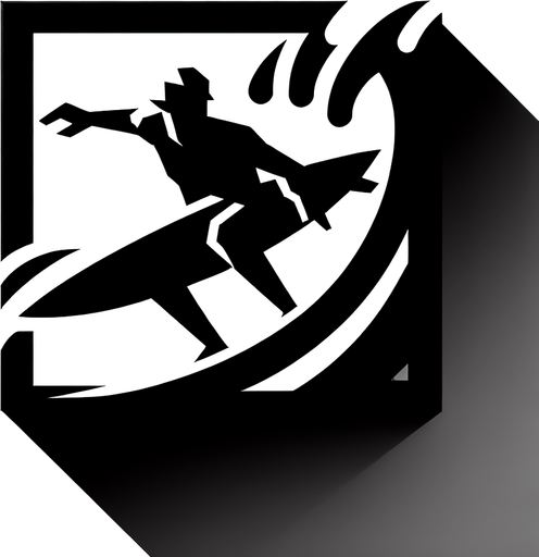 Sörfçü.
Single Game Texture. In-Game asset. 2d. Blank background. High contrast. No shadows.