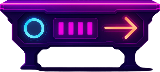 Neon cyberpunk futuristic glowing side-view 2d platformer style platform flat top