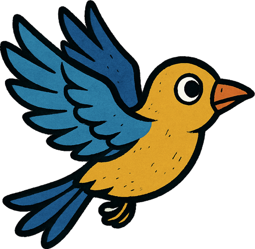 Oiseau qui vole.
In-Game asset.  2d.  High contrast.  No shadows