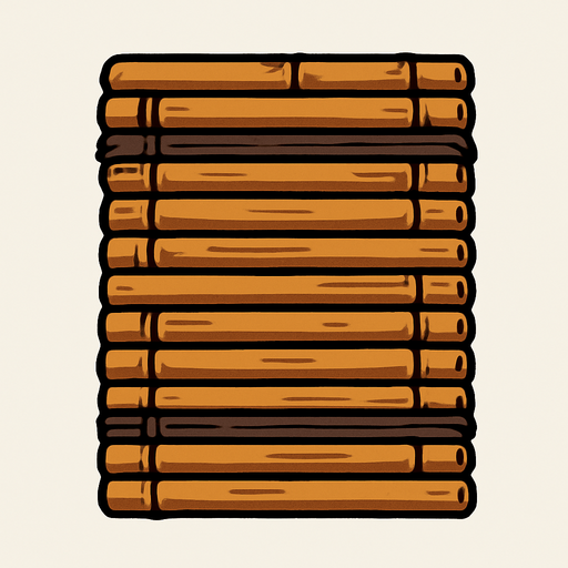 Bambu mat.
In-Game asset.  2d.  High contrast.  No shadows