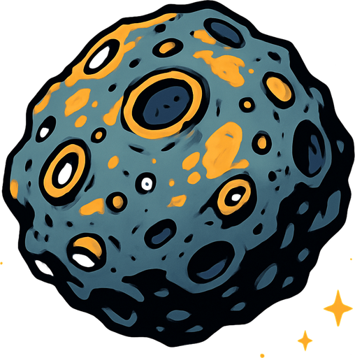 Asteroid Nikel - Yazısız.
In-Game asset.  2d.  High contrast.  No shadows