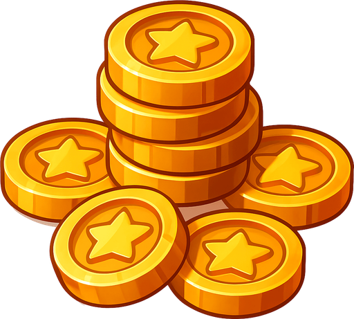 Coins.
In-Game asset.  No shadows