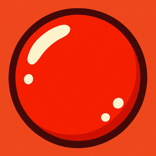 Red bubble.
In-Game asset.  2d.  High contrast.  No shadows