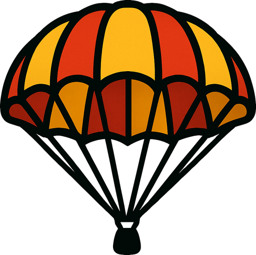 Paracaídas.
In-Game asset.  2d.  High contrast.  No shadows