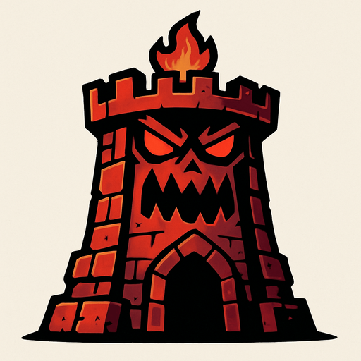 enemyTower.
In-Game asset.  2d.  High contrast.  No shadows