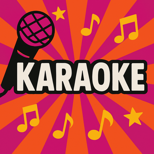 Fond d'écran karaoker.
In-Game asset.  2d.  High contrast.  No shadows